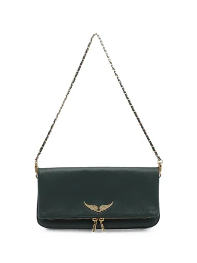 Zadig & Voltaire Rock Clutch In Green