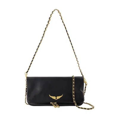 ZADIG & VOLTAIRE ZADIG & VOLTAIRE ROCK CROSSBODY - LEATHER - BLACK