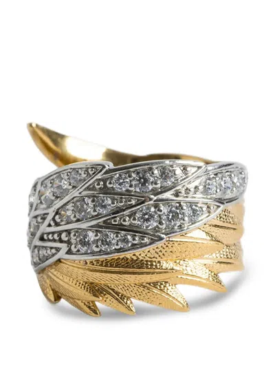 Zadig & Voltaire Rock Crystal-embellished Wing Ring In Multi