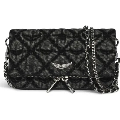 Zadig & Voltaire Rock Denim Monogram Crossbody Bag