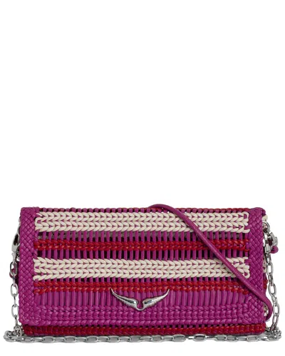 Zadig & Voltaire Rock Eternal Leather Braiding Crossbody In Multi