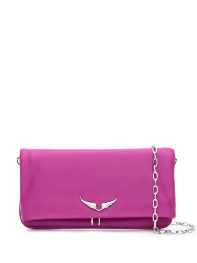 Zadig & Voltaire Rock Eternal Leather Shoulder Bag In Multicolour