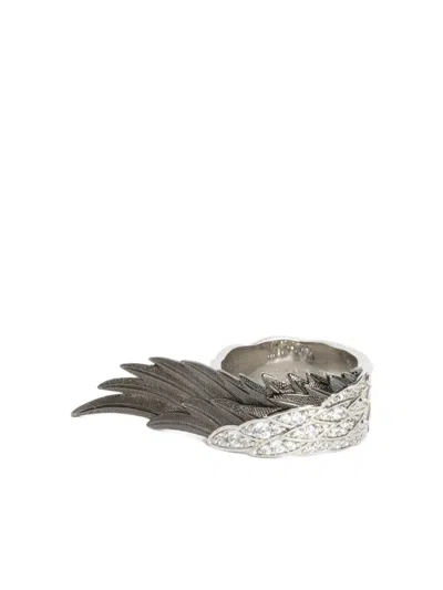 Zadig & Voltaire Rock Feather Ring In Silver
