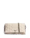 Zadig & Voltaire Rock Flash Quilted Leather Clutch In Flash