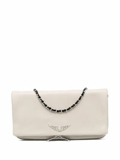 Zadig & Voltaire Zadig&voltaire Rock Grained Leather Bags In White
