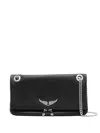 Zadig & Voltaire Rock Ii Grained Leather Crossbody Bag In Black