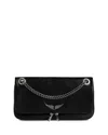 Zadig & Voltaire Rock Ii Grained Leather Crossbody Bag In Black