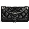 Zadig & Voltaire Rock Ii Diamond Quilted Monogram Leather Crossbody Bag In Black