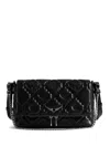 Zadig & Voltaire Rock Ii Quilted Chain Crossbody Bag In Black