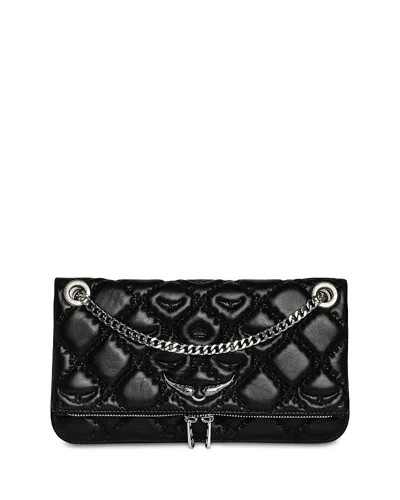 ZADIG & VOLTAIRE ROCK II QUILTED MONOGRAM CROSSBODY BAG