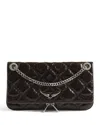 Zadig & Voltaire Rock Ii Vintage Effect Leather Monogram Clutch In Brown