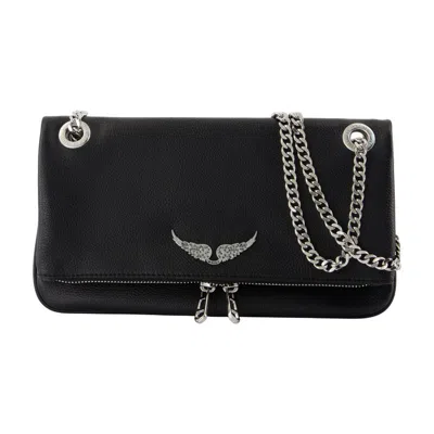 Zadig & Voltaire Zadig&voltaire Rock Ii Wallet On Chain In Black