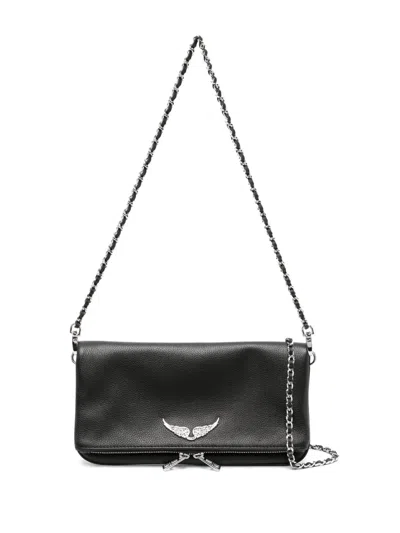 Zadig & Voltaire Rock Leather Crossbody Bag In Black