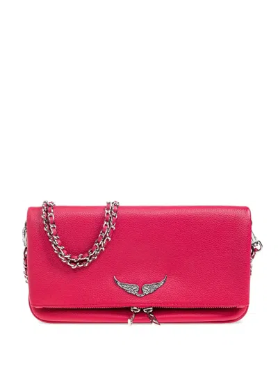 Zadig & Voltaire Rock Leather Shoulder Bag In White