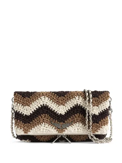 Zadig & Voltaire Rock Crochet Clutch In Brown