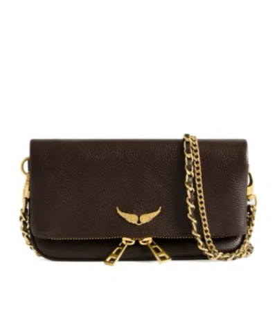 Zadig & Voltaire Rock Mini Clutch In Brown