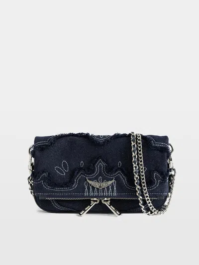 Zadig & Voltaire Rock Mini Clutch Denim