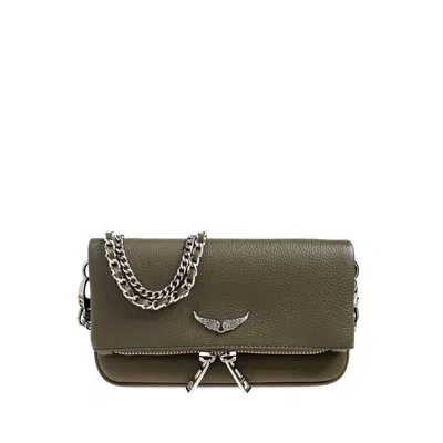 Zadig & Voltaire Rock Mini Clutch In Green