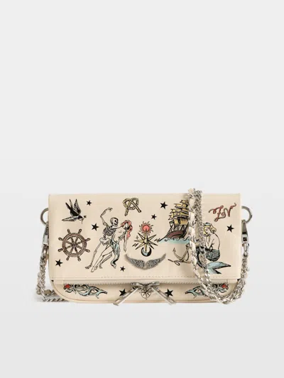 Zadig & Voltaire Rock Mini Tattoo Clutch In Brown