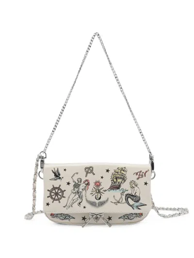 Zadig & Voltaire Rock Mini Tattoo Clutch In Neutral
