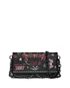 Zadig & Voltaire Womens Rocky Punk Nano Leather Clutch Black In Black
