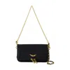 Zadig & Voltaire Rock Nano Wallet On Chain - Leather - Black In Black