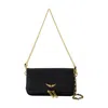 Zadig & Voltaire Zadig&voltaire Rock Nano Wallet On Chain In Black