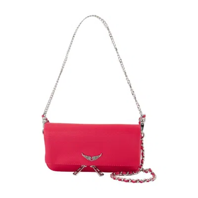Zadig & Voltaire Zadig&voltaire Rock Nano Wallet On Chain In Pink
