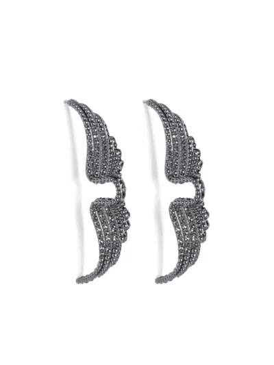 Zadig & Voltaire Rock Piercing Earrings In Silver