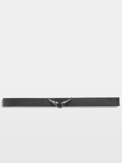 Zadig & Voltaire Rock Reversible Vintage Belt In Black