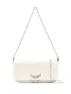 Zadig & Voltaire Rock Swing Your Wings Clutch Bag In Weiss