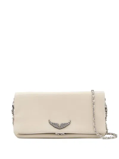 Zadig & Voltaire Rock Swing Your Wings Shoulder Bag In Neutral
