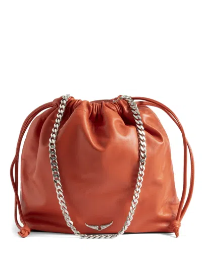 Zadig & Voltaire Rock Today Drawstring Bag In Orange