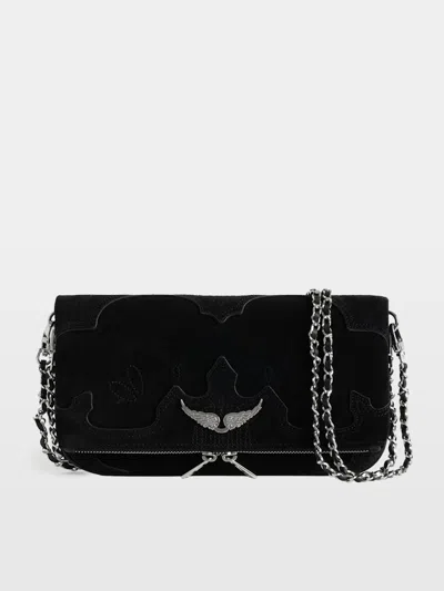 Zadig & Voltaire Rock Western Shoulder Bag In Black