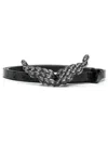 Zadig & Voltaire Rock Wings-buckle Leather Belt In Noir