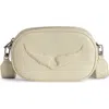 Zadig & Voltaire Rock With You Grained Leather Crossbody Bag In Neutral