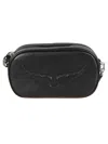 Zadig & Voltaire Rock With You Grained Leather Shoulder Bag In Black