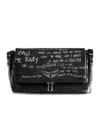 Zadig & Voltaire Womens Black Rocky Ii Graffiti Leather Cross-body Bag In Black