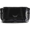 Zadig & Voltaire Rocky Ii Leather Crossbody Bag In Black