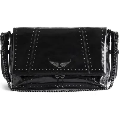 Zadig & Voltaire Rocky Ii Leather Crossbody Bag In Black
