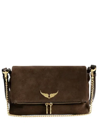 Zadig & Voltaire Rocky Ii Suede Bag In Brown