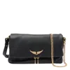Zadig & Voltaire Rocky Shoulder Bag In Black