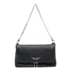 Zadig & Voltaire Rocky Shoulder Bag In Black