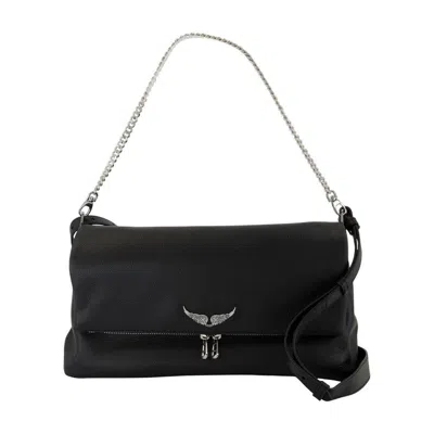 Zadig & Voltaire Zadig&voltaire Rocky Xl Crossbody In Black