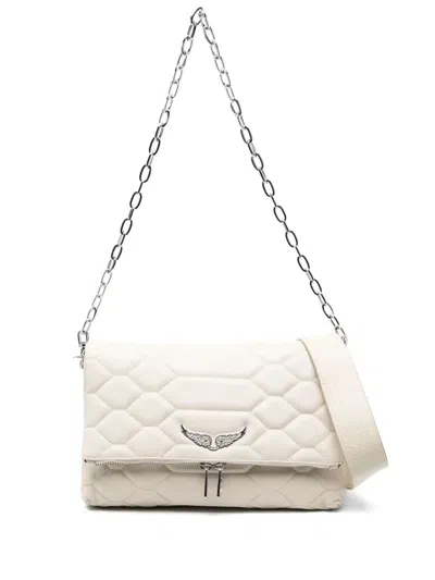 Zadig & Voltaire Rocky Xl Shoulder Bag In Nude