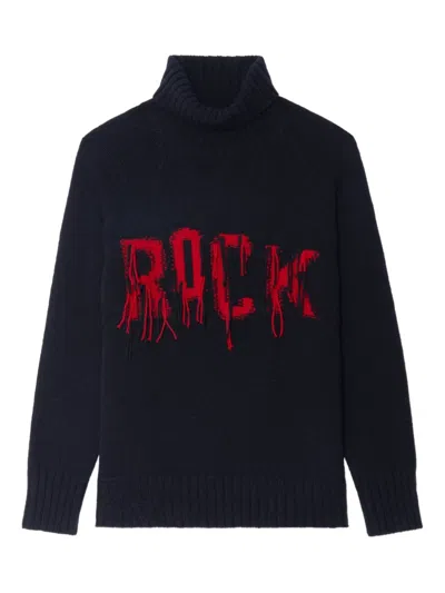 ZADIG & VOLTAIRE ROLL-NECK FRAYED-DETAIL SWEATER