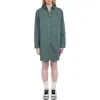 Zadig & Voltaire Womens Emerald Rorning Striped Cotton-poplin Mini Dress In Green