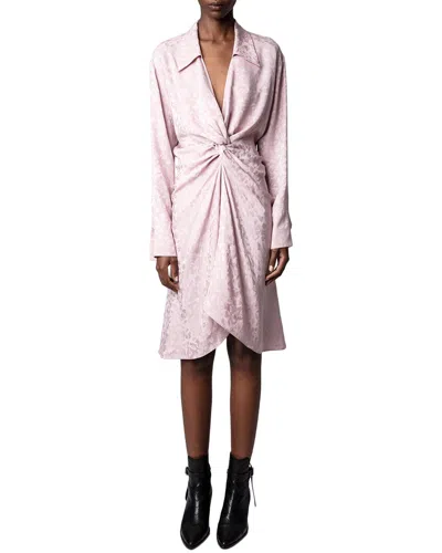 Zadig & Voltaire Rozo Silk Dress In Pink