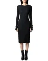 Zadig & Voltaire Ruby Heavy Rib Lurex Dress In Black