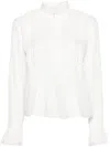 Zadig & Voltaire Ruffle-detail Cotton Shirt In White